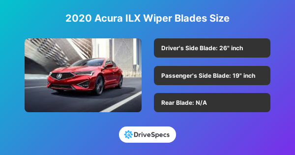 2020 Acura ILX Wiper Blades Size