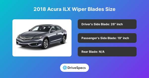 2018 Acura ILX Wiper Blades Size