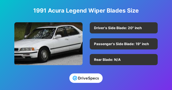 1991 Acura Legend Wiper Blades Size