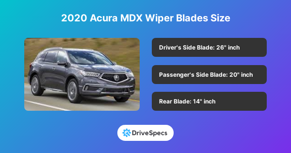 2020 Acura MDX Wiper Blades Size