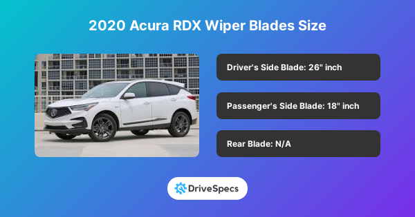 2020 Acura RDX Wiper Blades Size