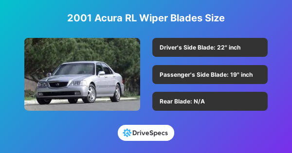 2001 Acura RL Wiper Blades Size