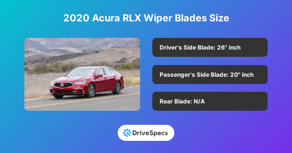 2020 Acura RLX Wiper Blades Size