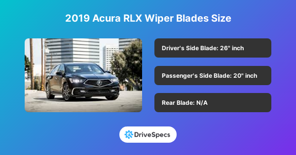 2019 Acura RLX Wiper Blades Size