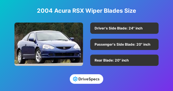 2004 Acura RSX Wiper Blades Size