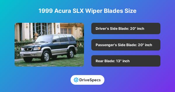 1999 Acura SLX Wiper Blades Size