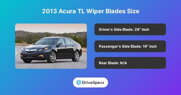 2013 Acura TL Wiper Blades Size