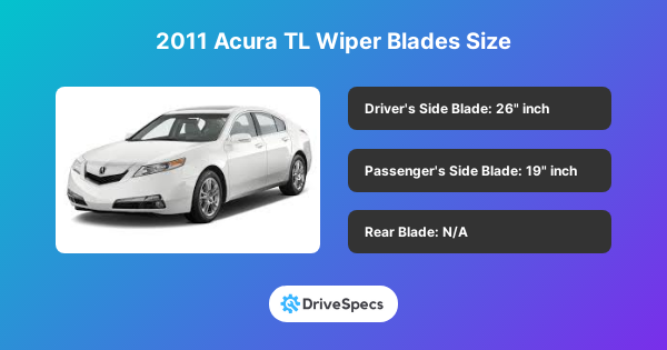 2011 Acura TL Wiper Blades Size