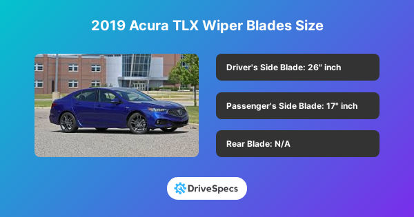 2019 Acura TLX Wiper Blades Size