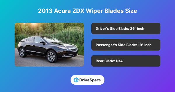 2013 Acura ZDX Wiper Blades Size