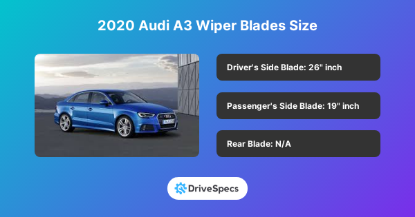 2020 Audi A3 Wiper Blades Size