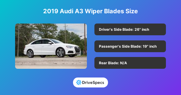 2019 Audi A3 Wiper Blades Size