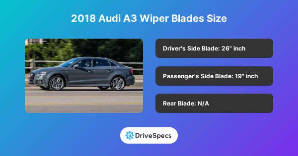 2018 Audi A3 Wiper Blades Size