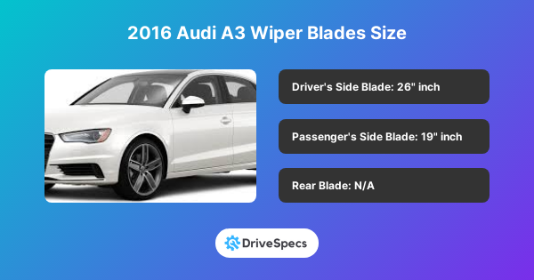 2016 Audi A3 Wiper Blades Size