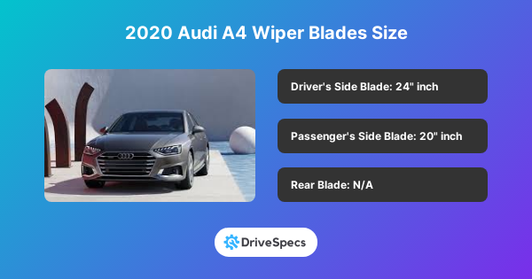 2020 Audi A4 Wiper Blades Size