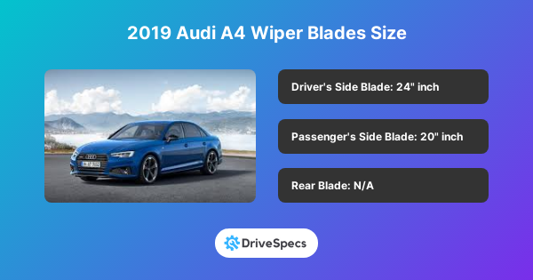 2019 Audi A4 Wiper Blades Size