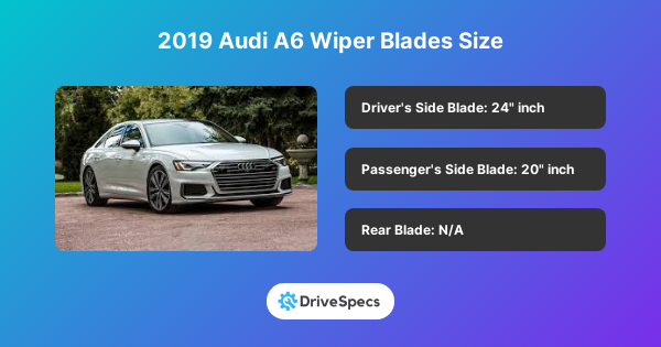 2019 Audi A6 Wiper Blades Size