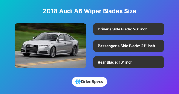 2018 Audi A6 Wiper Blades Size