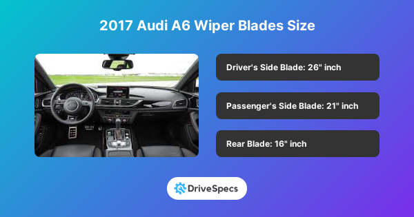 2017 Audi A6 Wiper Blades Size