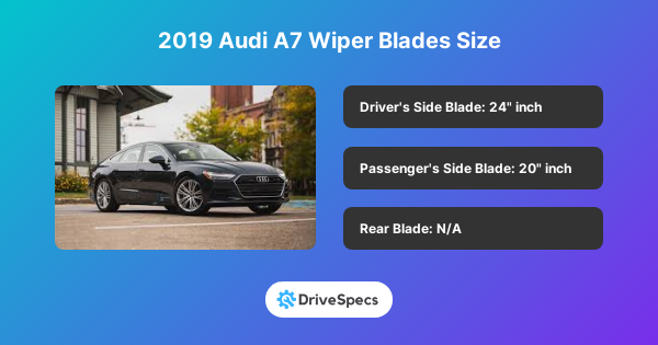 2019 Audi A7 Wiper Blades Size