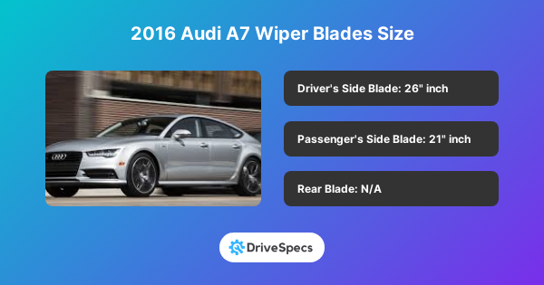 2016 Audi A7 Wiper Blades Size