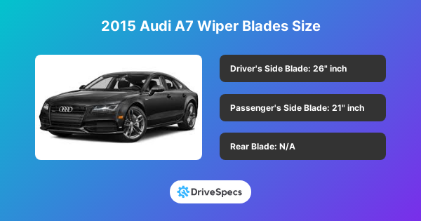 2015 Audi A7 Wiper Blades Size