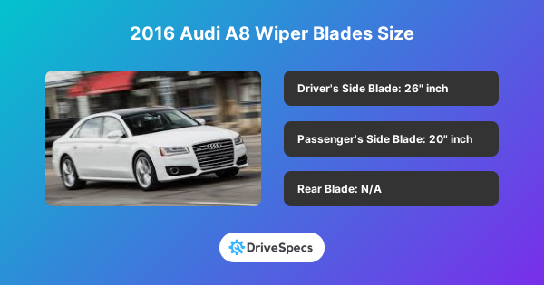 2016 Audi A8 Wiper Blades Size