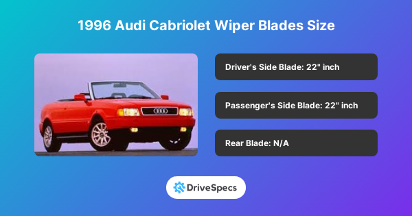 1996 Audi Cabriolet Wiper Blades Size