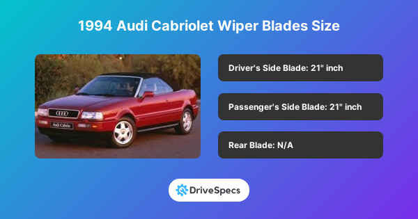 1994 Audi Cabriolet Wiper Blades Size