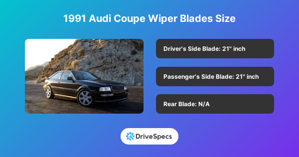 1991 Audi Coupe Wiper Blades Size