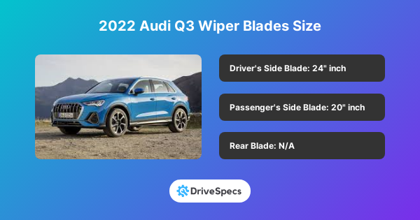 2022 Audi Q3 Wiper Blades Size