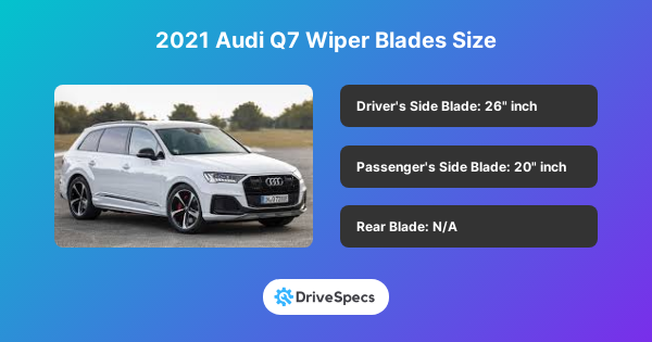 2021 Audi Q7 Wiper Blades Size