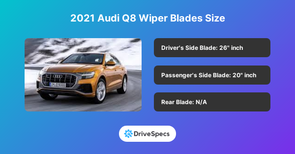 2021 Audi Q8 Wiper Blades Size