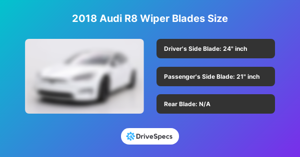 2018 Audi R8 Wiper Blades Size