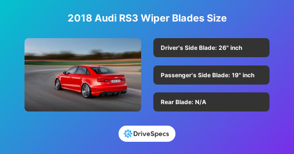 2018 Audi RS3 Wiper Blades Size