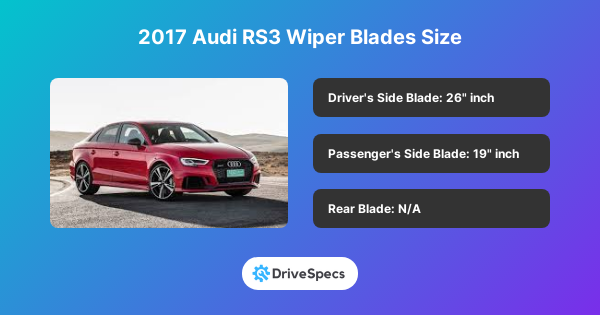 2017 Audi RS3 Wiper Blades Size