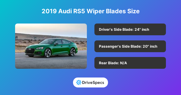 2019 Audi RS5 Wiper Blades Size