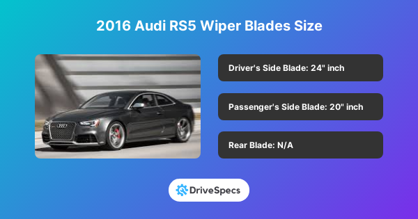 2016 Audi RS5 Wiper Blades Size