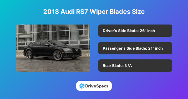 2018 Audi RS7 Wiper Blades Size