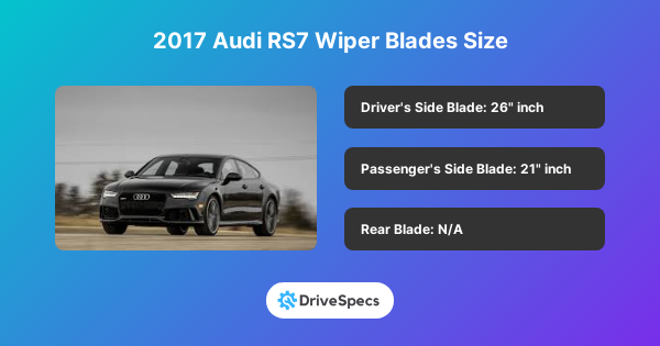 2017 Audi RS7 Wiper Blades Size