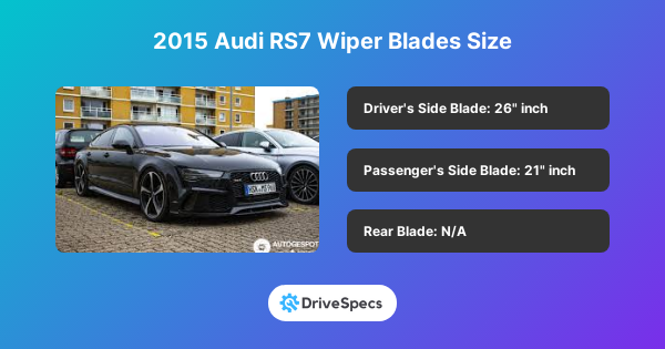 2015 Audi RS7 Wiper Blades Size