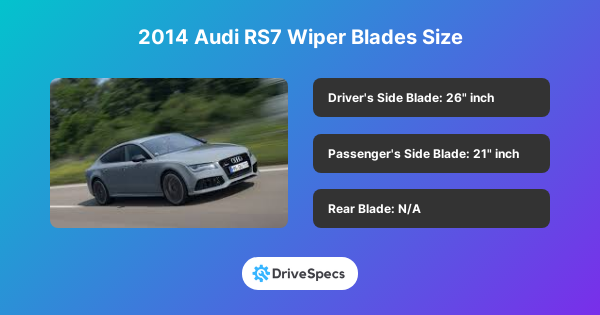 2014 Audi RS7 Wiper Blades Size