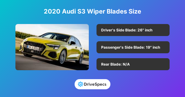 2020 Audi S3 Wiper Blades Size