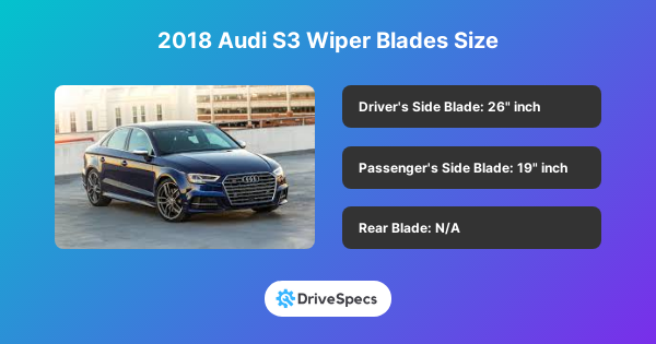 2018 Audi S3 Wiper Blades Size