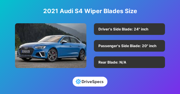 2021 Audi S4 Wiper Blades Size