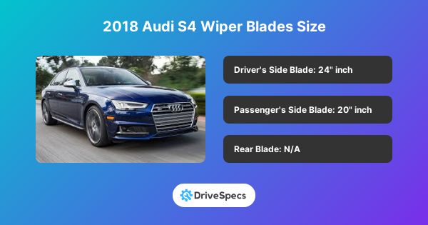 2018 Audi S4 Wiper Blades Size