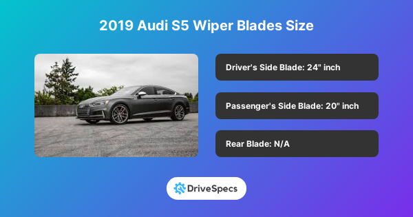 2019 Audi S5 Wiper Blades Size