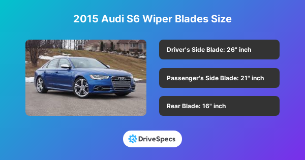 2015 Audi S6 Wiper Blades Size