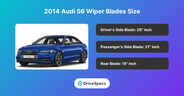 2014 Audi S6 Wiper Blades Size