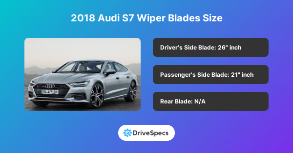 2018 Audi S7 Wiper Blades Size